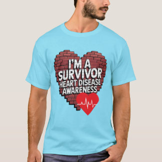 Medvetenhet om hjärtsjukdomar T- Shirt Design. T