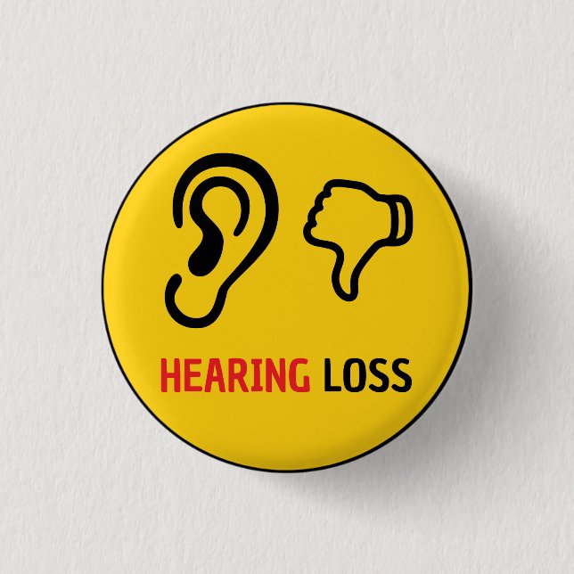 medvetenhet om hörselförlust knapp (Framsida)