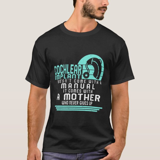 Medvetenhet om hörselnedsättning Mor Cochleaimplan T Shirt (Framsida)