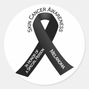 Medvetenhet om hudcancer runt klistermärke