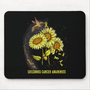 Medvetenhet om hummingbird-solros-barncancer musmatta