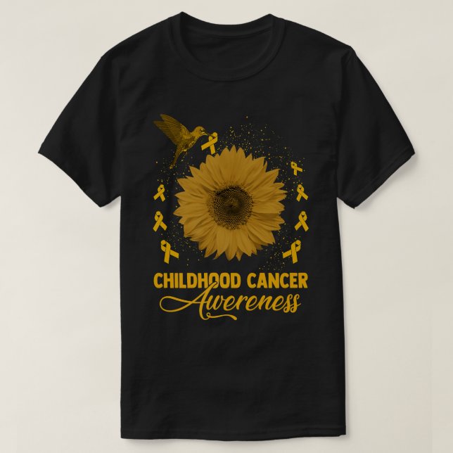 Medvetenhet om hummingbird & Solros Childature Can T Shirt (Design framsida)