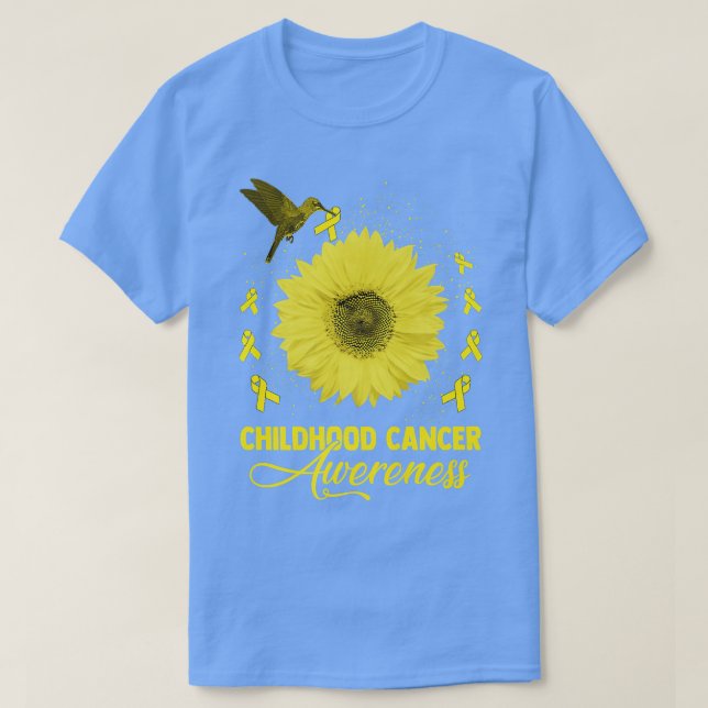 Medvetenhet om hummingbird & Solros Childature Can T Shirt (Design framsida)