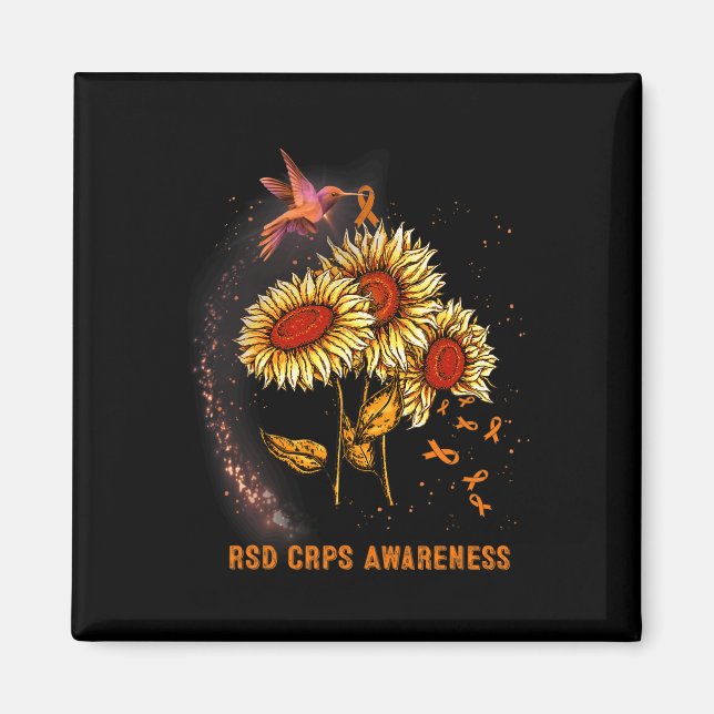 Medvetenhet om hummingbird Solros RSD Crps Magnet (Framsidan)
