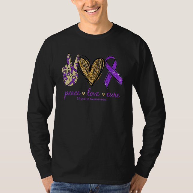 Medvetenhet om hur fredsmigrän påverkar Kärlek T Shirt (Framsida)