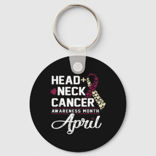 Medvetenhet om huvud- och halscancer nyckelring