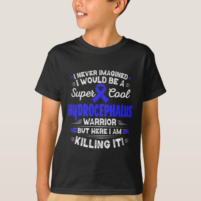 Medvetenhet om hydrocephalus Warrior Hydrocephalus T Shirt (Framsida)