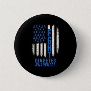 Medvetenhet om kampen mot diabetes - stöd till USA Knapp