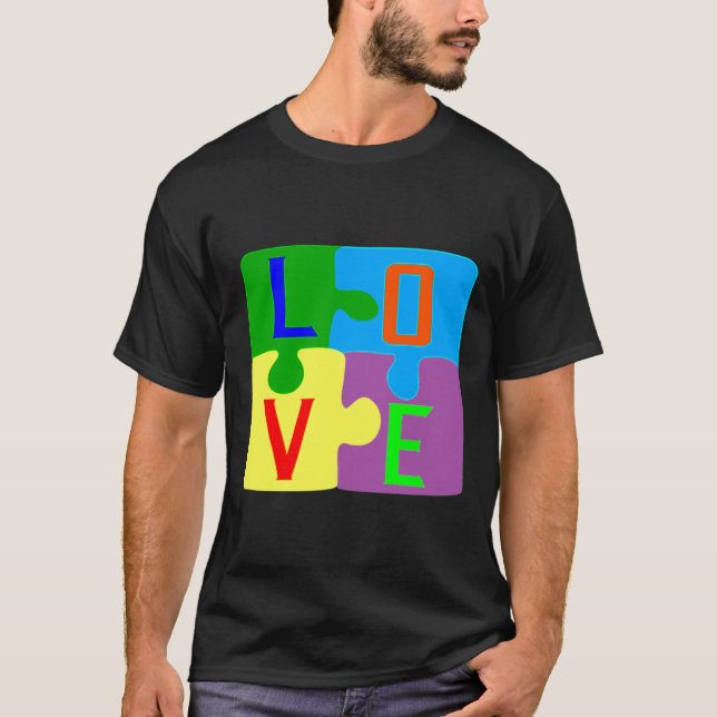 Medvetenhet om kärlek Autism T Shirt (Framsida)