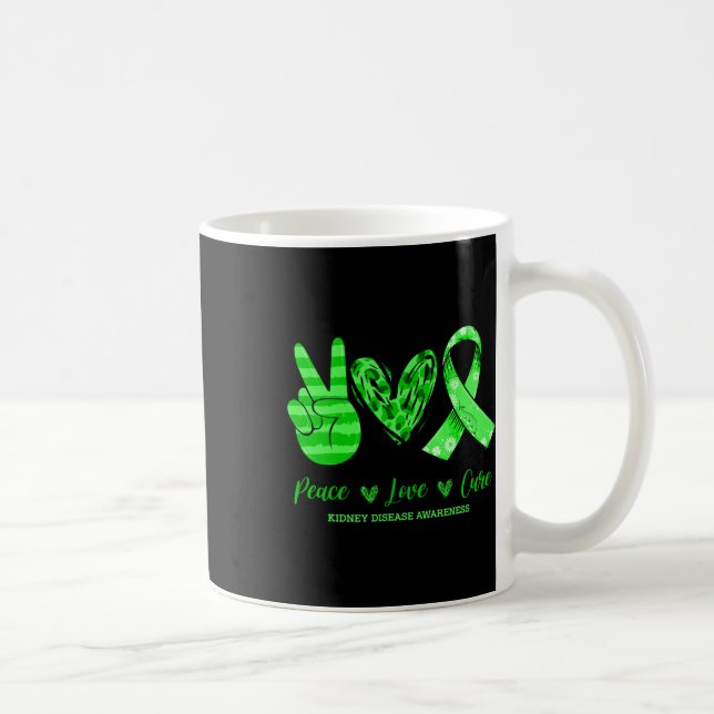 Medvetenhet om kärlek Cure Kidney Disease 3 Kaffemugg (Höger)