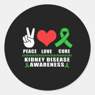 Medvetenhet om Kärlek Cure Kidney Disease Runt Klistermärke