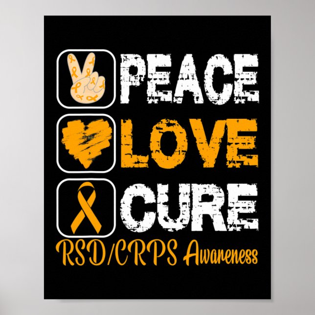 Medvetenhet om kärlek Peace Cure RSD Crps Poster (Framsidan)