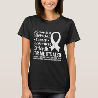 Medvetenhet om kolorektal cancer Månad Koloncancer T Shirt