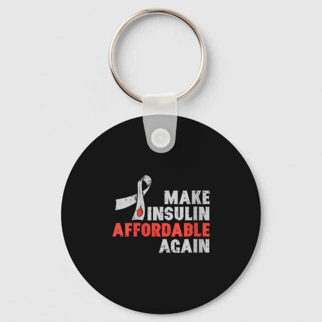 Medvetenhet om kvinnlig insulinbehandling Blodkärl Nyckelring (Framsida)