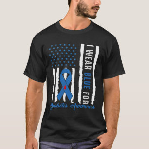 Medvetenhet om kvinnors diabetes Blue Ribbon Diabe T Shirt