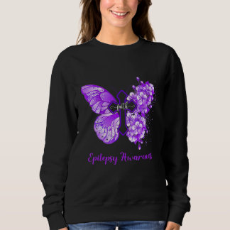 Medvetenhet om kvinnors Lila Butterfly Faith Epile T Shirt