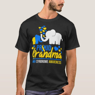 Medvetenhet om kvinnors proud Grandma World Down S T Shirt
