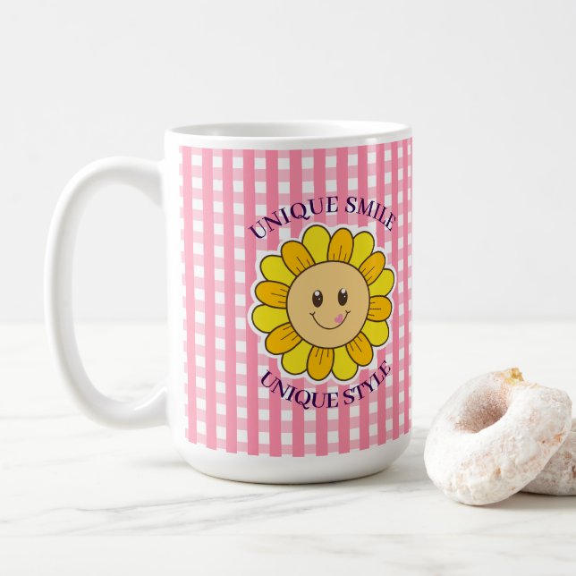 Medvetenhet om läpp- och gomspalt kaffemugg (Med munk)