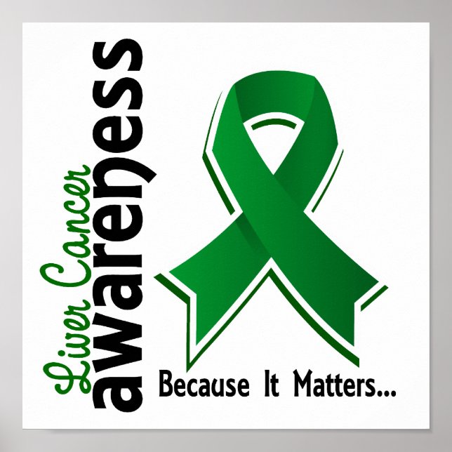 Medvetenhet om levercancer 5 poster (Framsidan)