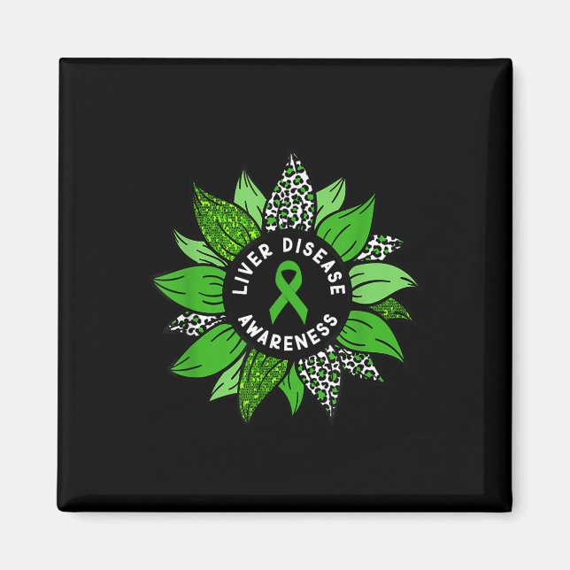 Medvetenhet om leversjukdom Månad utan blomma Leve Magnet (Framsidan)