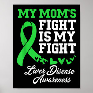 Medvetenhet om leversjukdom Min Mammor-kamp är min Poster