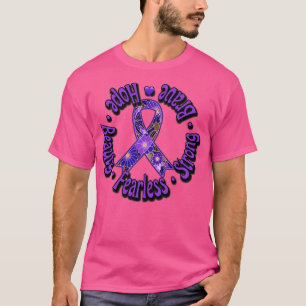Medvetenhet om lila-menyfliksområdet t shirt