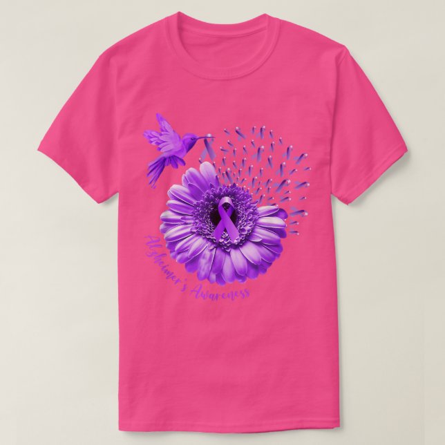 Medvetenhet om Lilan Alzheimers  T Shirt (Design framsida)