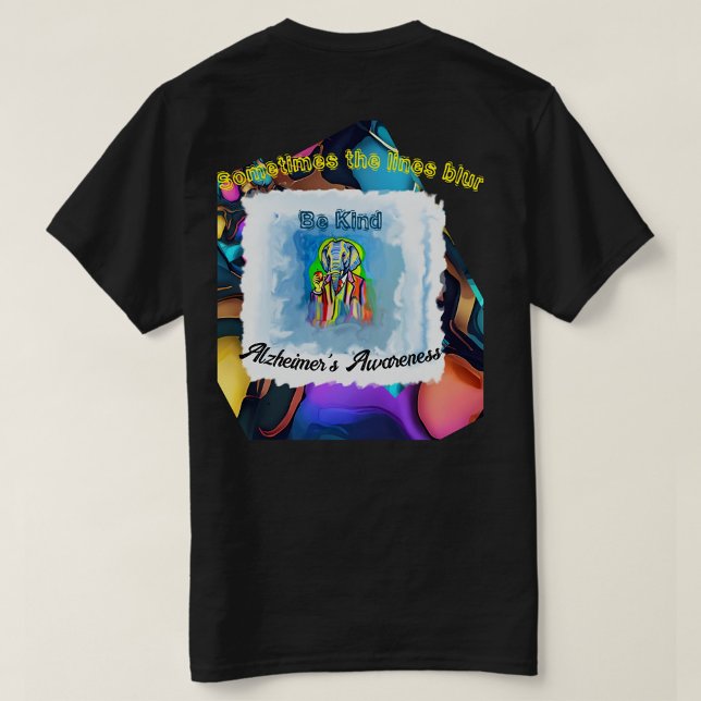Medvetenhet om Linjer Alzheimers sjukdom T Shirt (Skapare uppladdad)