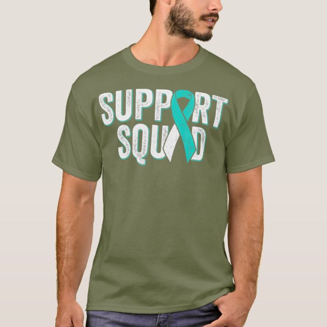 Medvetenhet om livmoderhalscancer - support Squad  T Shirt (Framsida)