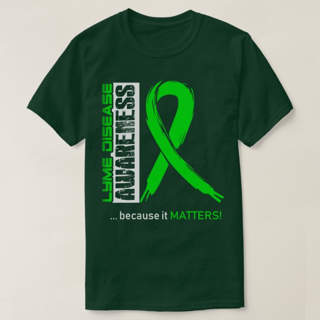 Medvetenhet om Lyme-sjukdom eftersom det har med d T Shirt (Design framsida)