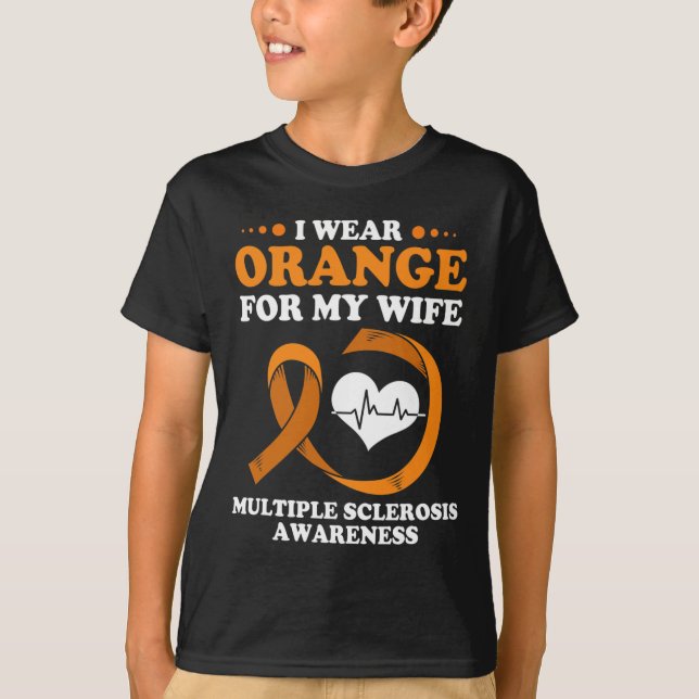Medvetenhet om Make I-Bärans Orange för min fru T Shirt (Framsida)
