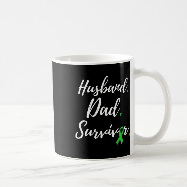 Medvetenhet om make Pappa Survivor Kidney Disease Kaffemugg (Höger)