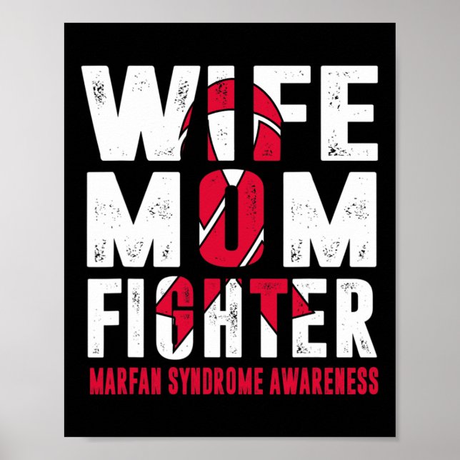 Medvetenhet om Mamma Fighter Marfan Syndrome Aware Poster (Framsidan)