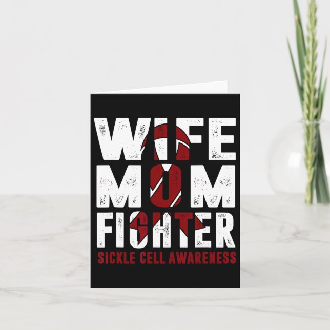 Medvetenhet om Mamma Fighter Sickle Cell Kort (Framsida)