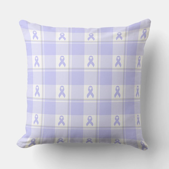 Medvetenhet om matstrupscancer Randig Periwinkle Kudde (Framsida)