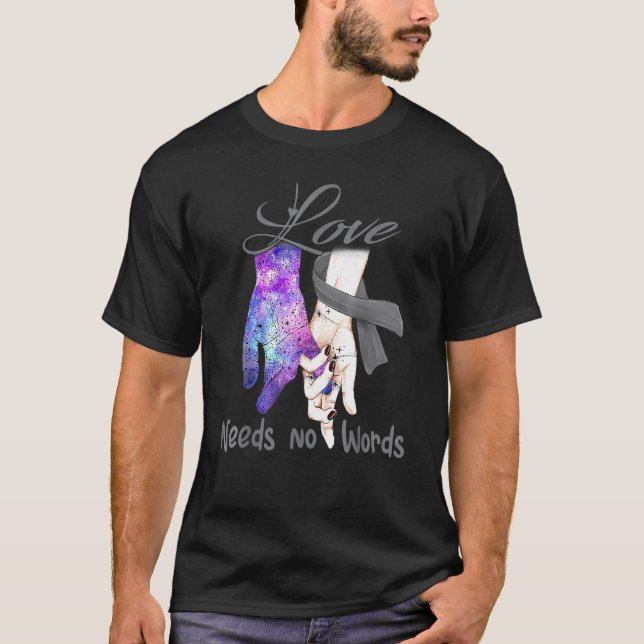 Medvetenhet om medfödd grå starr Grått band Kärlek T Shirt (Framsida)