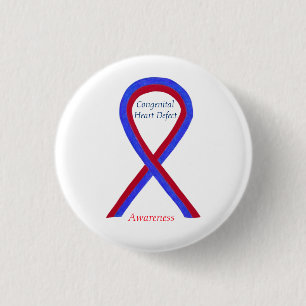 Medvetenhet om medfödd Hjärtsdefekt CHD Ribbon S Knapp