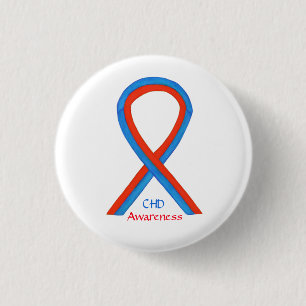 Medvetenhet om medfödd Hjärtsdefekt CHD Ribbon S Knapp