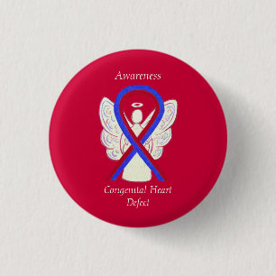 Medvetenhet om medfödd Hjärtsdefekt CHD Ribbon Sti Knapp