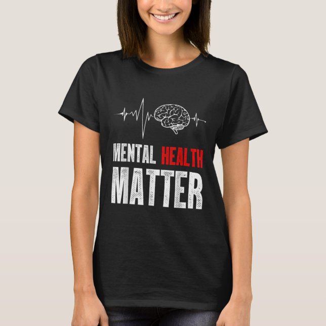 Medvetenhet om mentalhälsa hos människa - problema t shirt (Framsida)