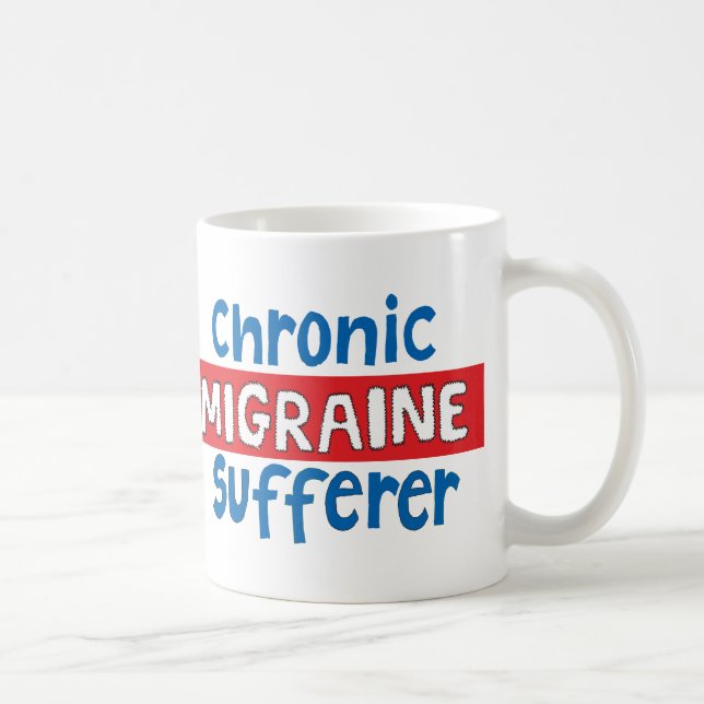 Medvetenhet om Migraine mugg kronisk sjukdom (Höger)