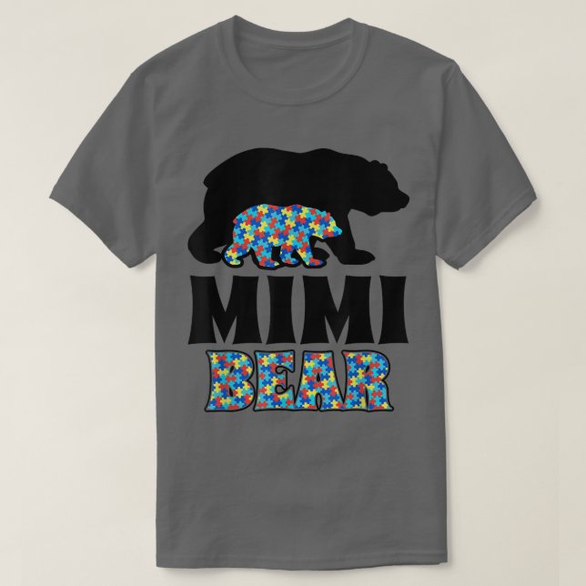 Medvetenhet om Mimi Bear Autism T Shirt (Design framsida)
