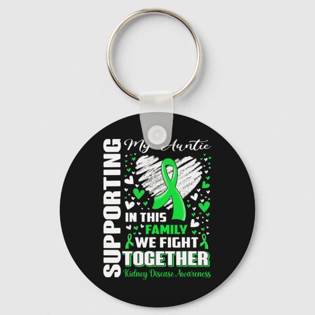 Medvetenhet om min Auntie Kidney Disease Nyckelring (Framsida)