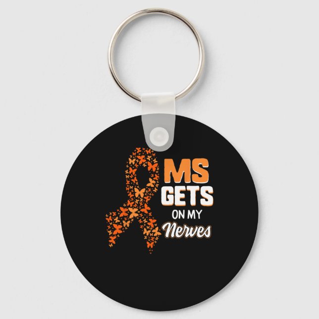 Medvetenhet om mina nerver Många Sclerosis Mon Nyckelring (Framsida)