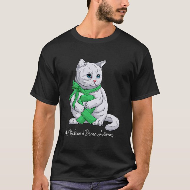 Medvetenhet om mitokondriell sjukdom Månad Grönt T Shirt (Framsida)