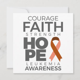 Medvetenhet om modet Faith Strength Hope Leukemia Spara Datumet