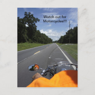 Medvetenhet om motorcyklar vykort