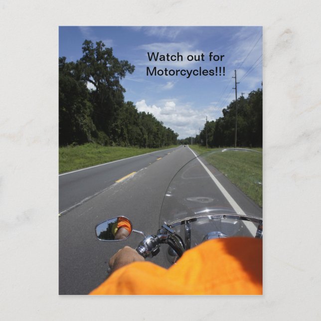 Medvetenhet om motorcyklar vykort (Framsida)