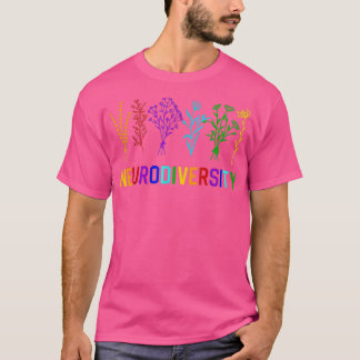Medvetenhet om neurodiversitet ADHD Rainbow Flowe T Shirt