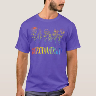 Medvetenhet om neurodiversitet ADHD Rainbow Flowe T Shirt